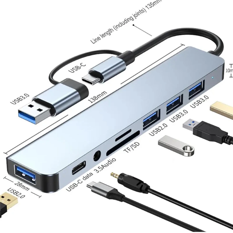 8 in 1 USB C Hub