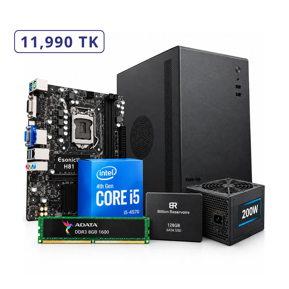 Intel 4th Gen Core i5-4570 Budget Desktop PC