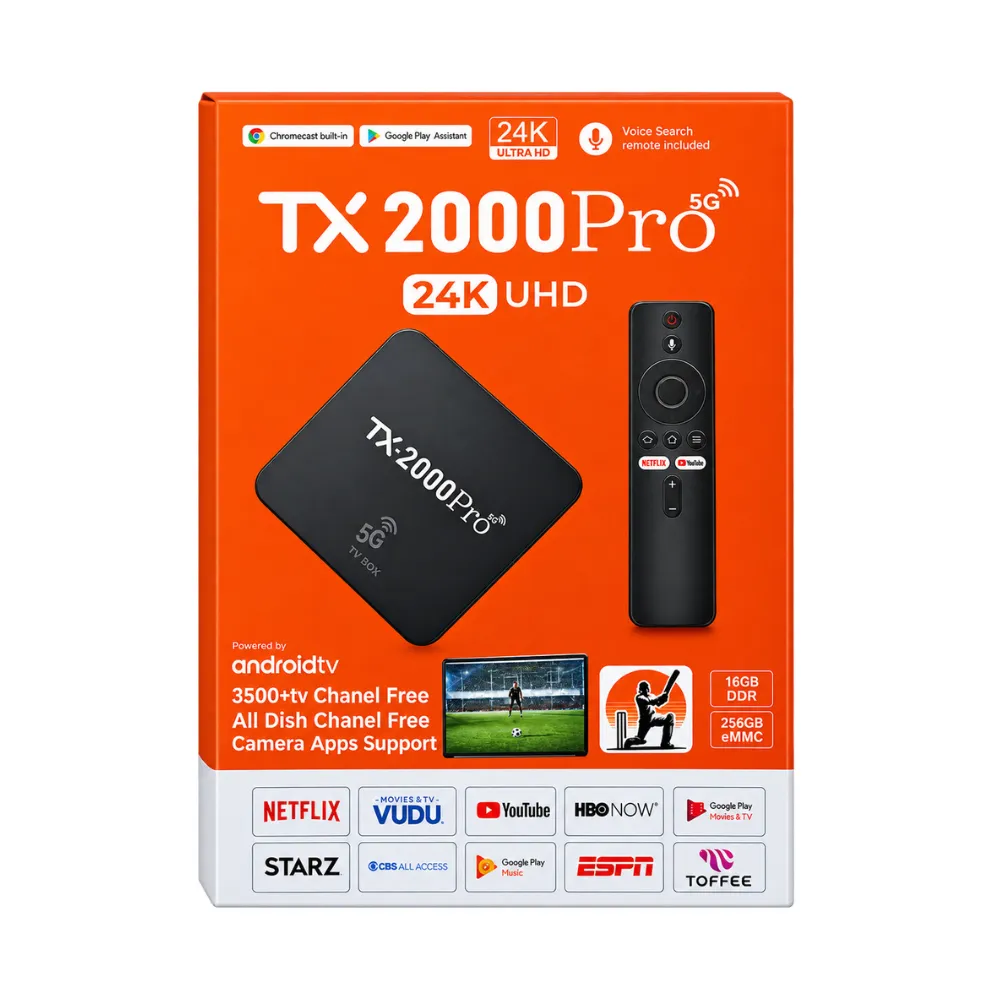TX2000 Pro Android TV Box 4K Ultra HD 5G WiFi